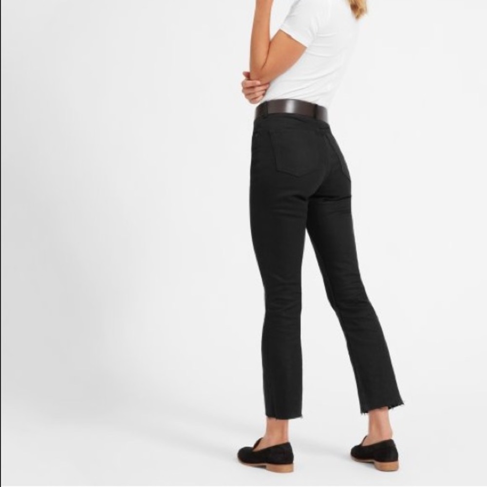 NWT Everlane Kick Crop Jean--black denim—size 24